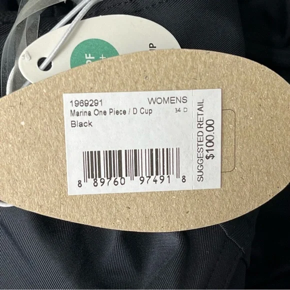 PRANA NWT MARINA ONE PIECE SWIMSUIT D/CUP BLACK 34D SMALL 32D EXTRA SMALL - Picture 5 of 12